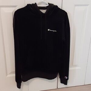 NWOT Black Velour Champion Hoodie